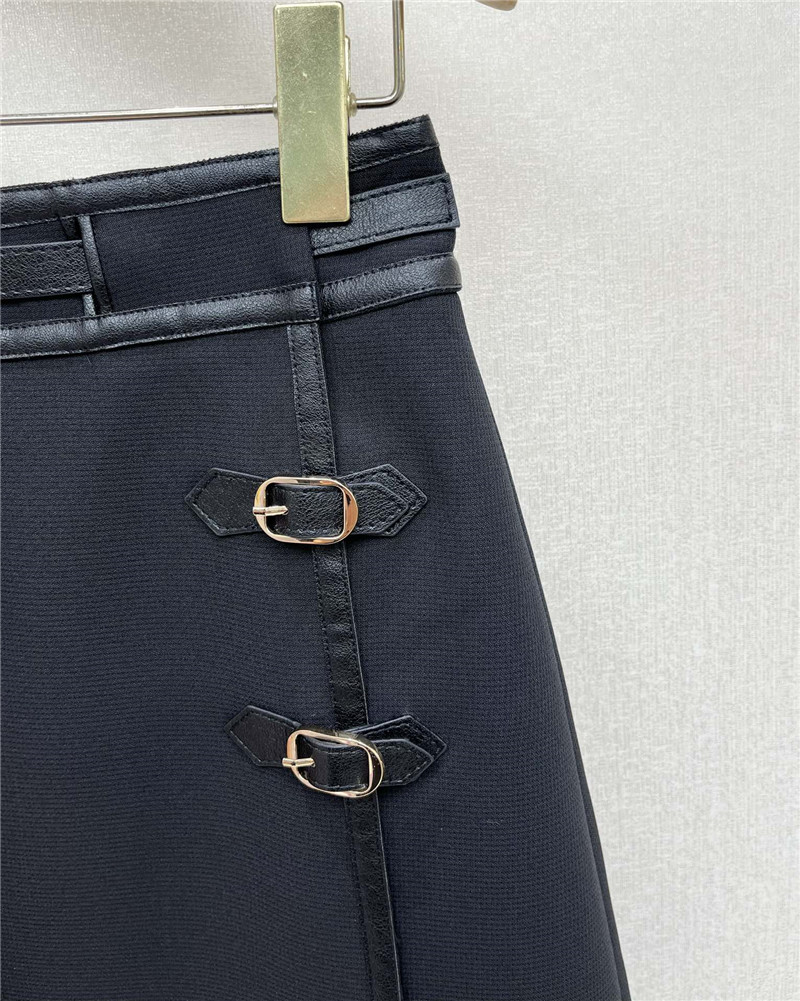 Gvc*1 leather button skirt replica d&g clothing