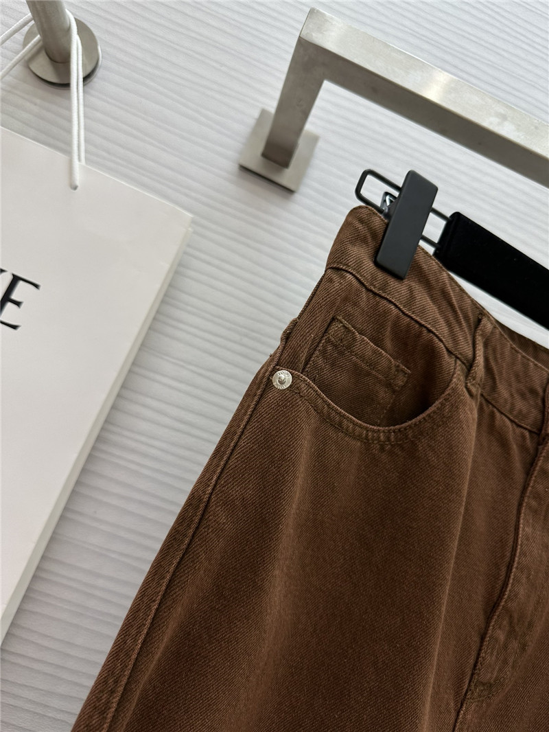 L0ew* denim skirt with slit design replica d&g clothing