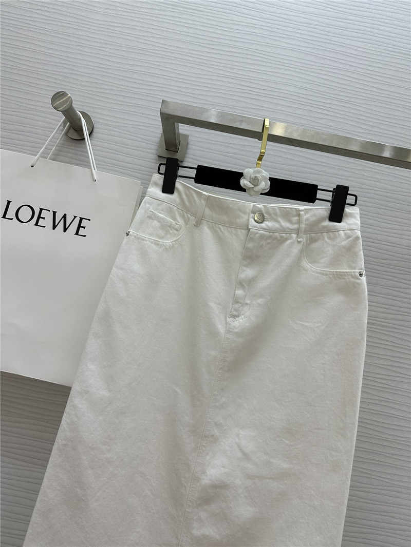 L0ew* denim skirt with slit design replica d&g clothing