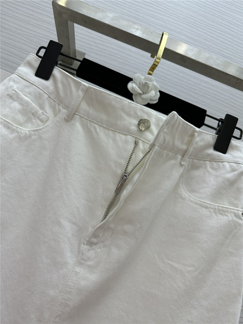 L0ew* denim skirt with slit design replica d&g clothing