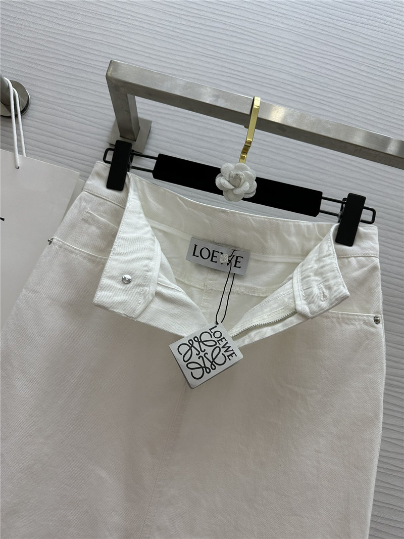 L0ew* denim skirt with slit design replica d&g clothing