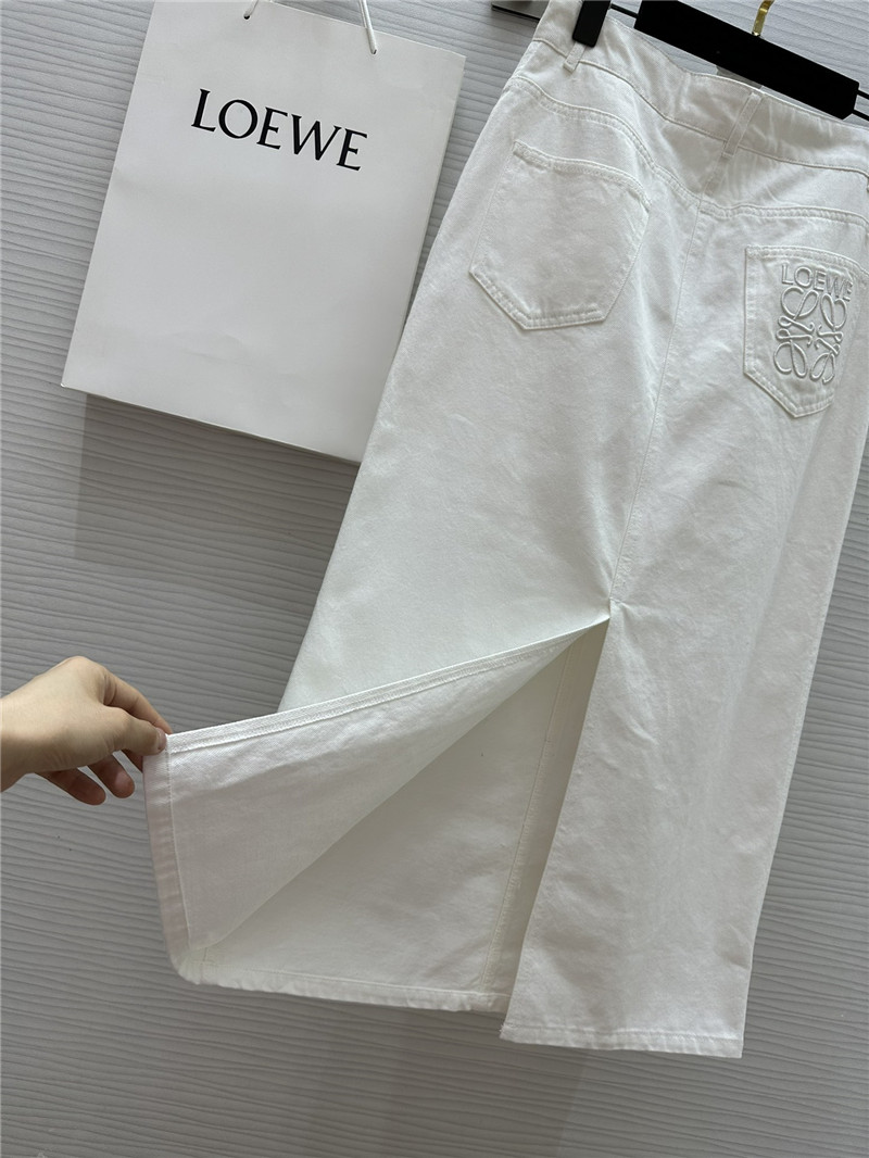 L0ew* denim skirt with slit design replica d&g clothing