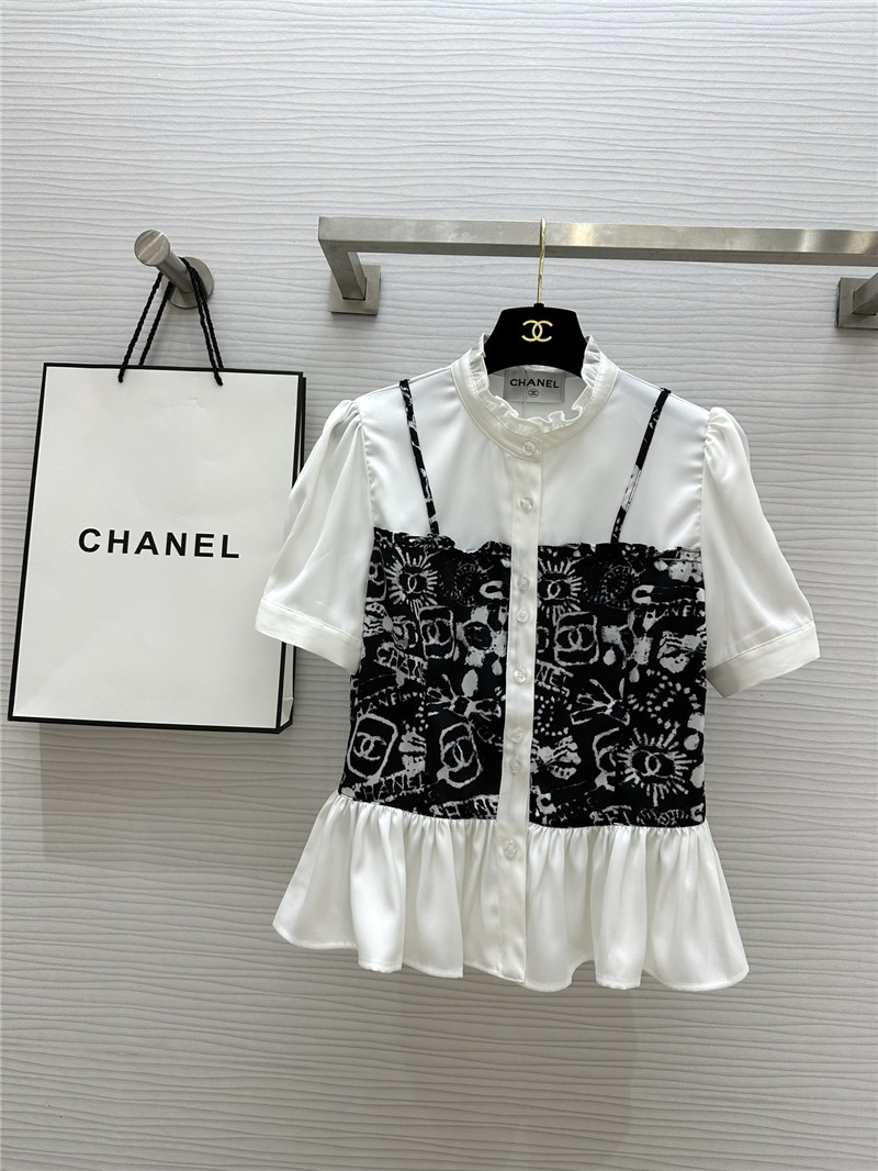 Chanel fake two piece shirt replica clothing