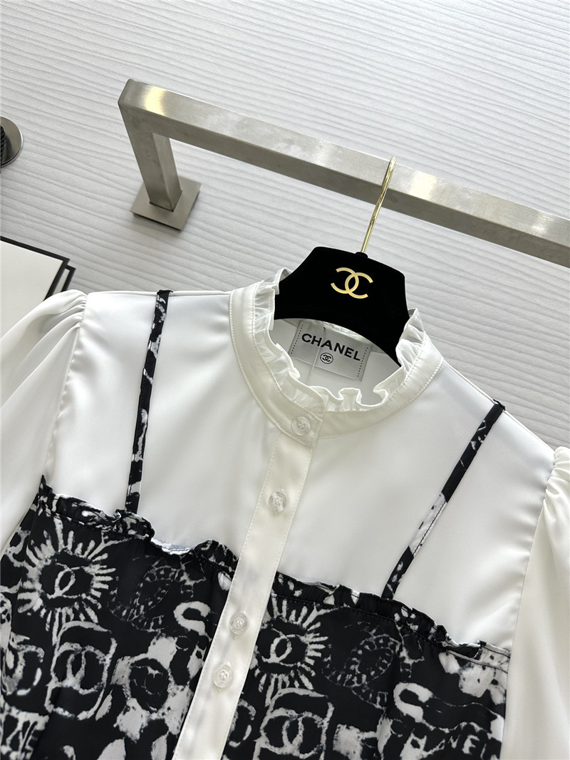 Ch**el fake two piece shirt replica clothing