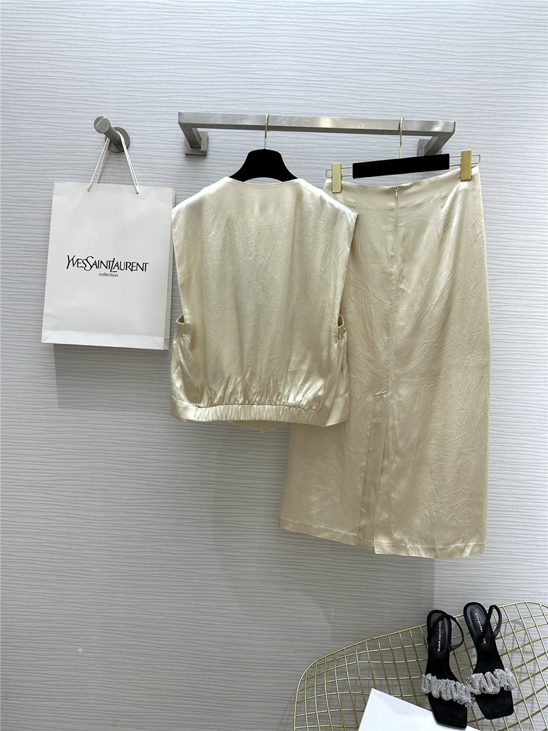 Y51 acetate satin vest dress replica clothes