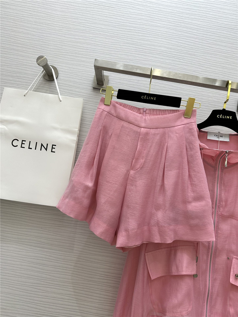 Ce1i*e tencel hooded jacket + shorts set replica clothing sites
