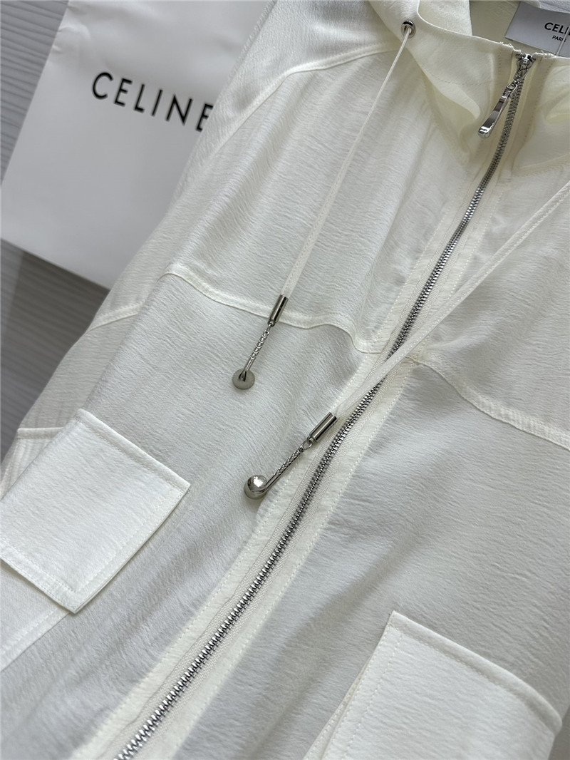 celine tencel hooded jacket + shorts set replica clothing sites