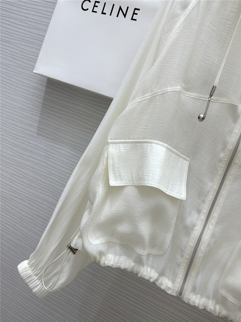 celine tencel hooded jacket + shorts set replica clothing sites