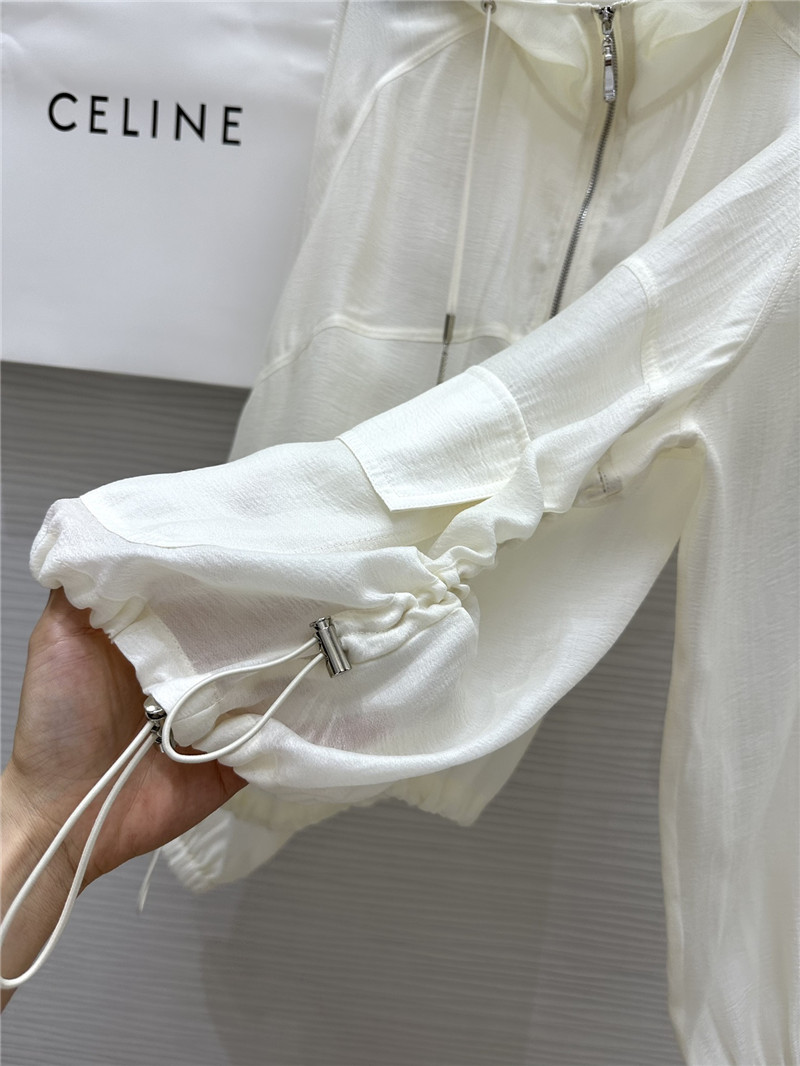 celine tencel hooded jacket + shorts set replica clothing sites