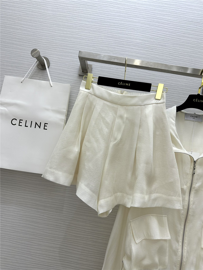 celine tencel hooded jacket + shorts set replica clothing sites