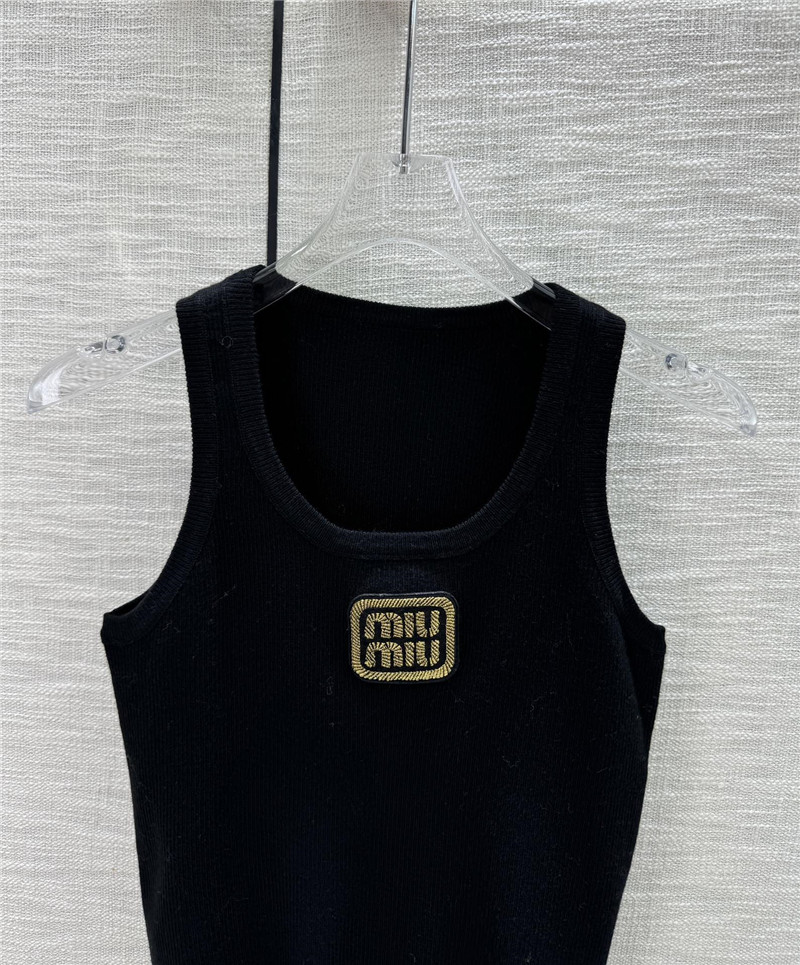 Miu Miu Black Logo Vest