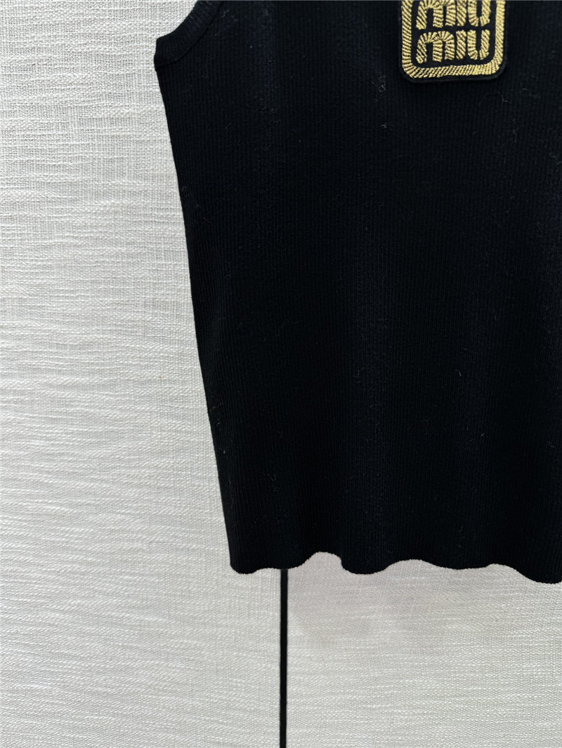 Miu Miu Black Logo Vest