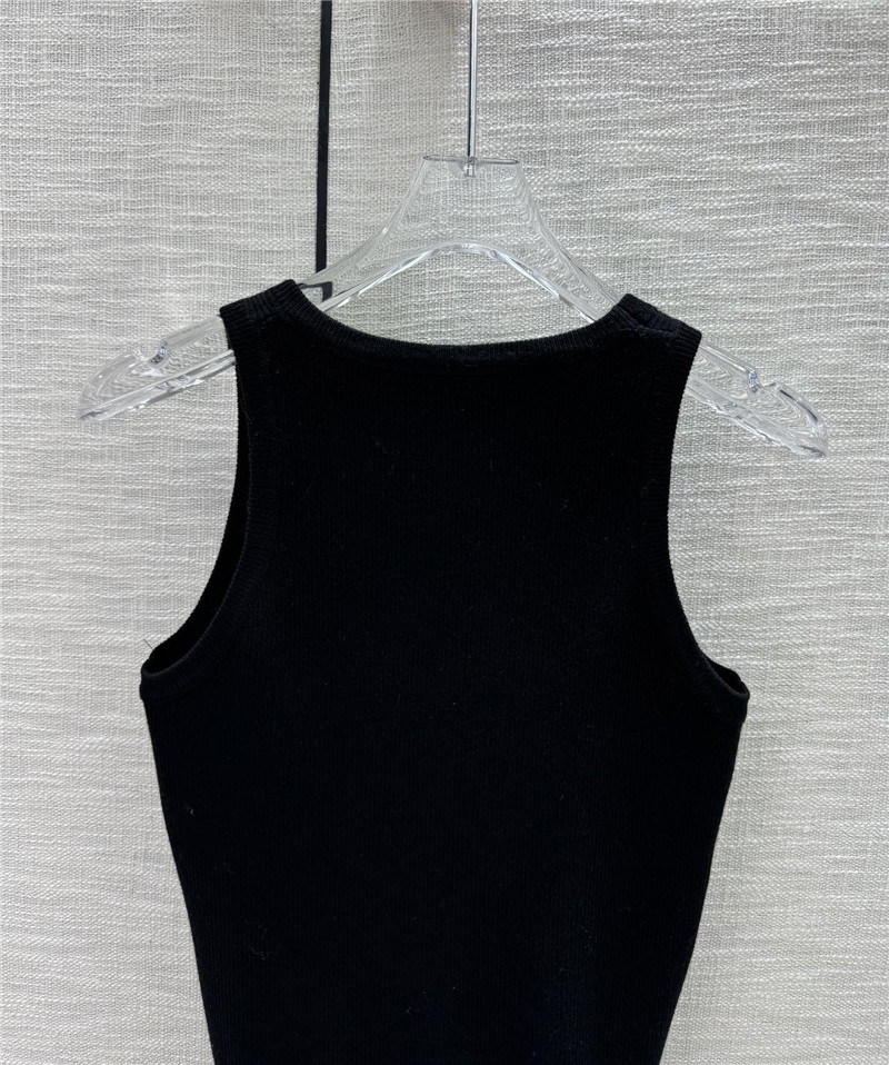 Miu Miu Black Logo Vest