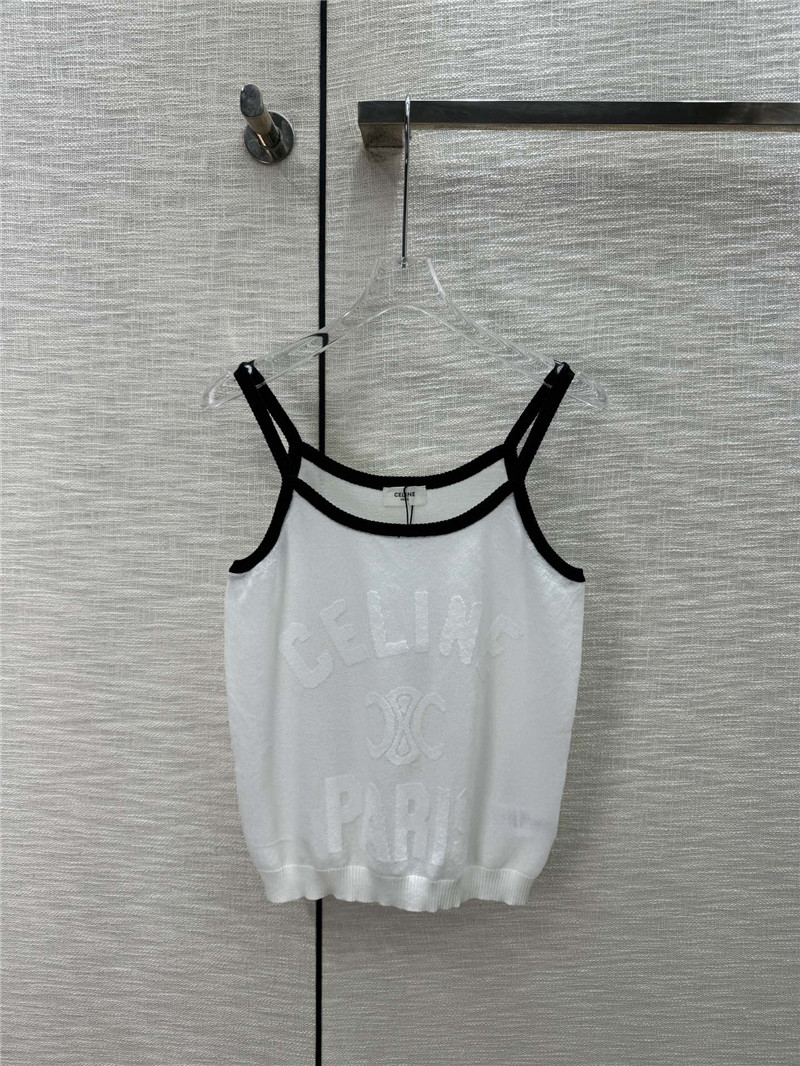 celine contrasting color knitted vest cheap replica designer clothes