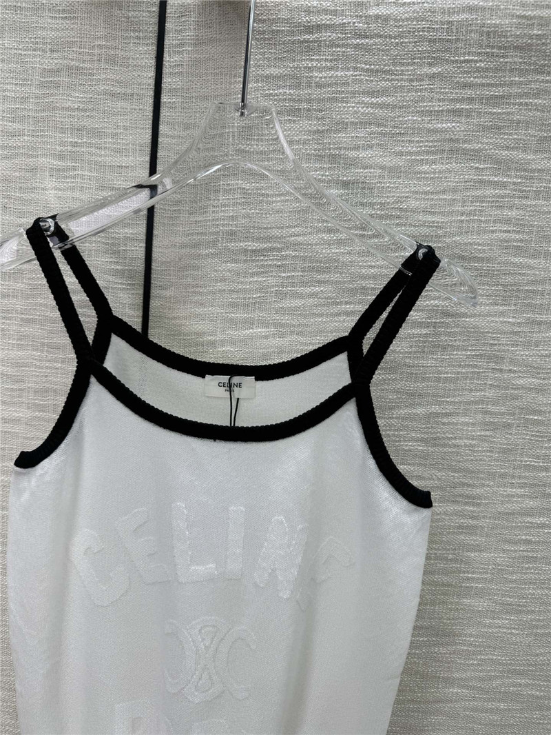 Ce1i*e contrasting color knitted vest cheap replica designer clothes