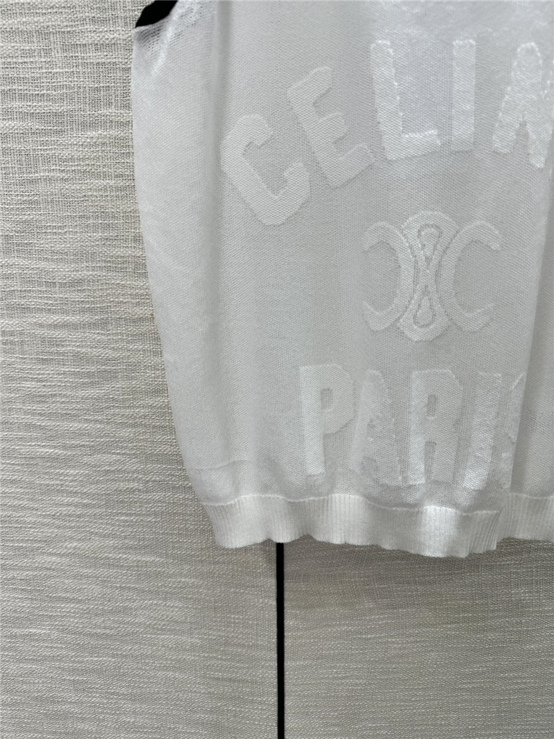 Ce1i*e contrasting color knitted vest cheap replica designer clothes