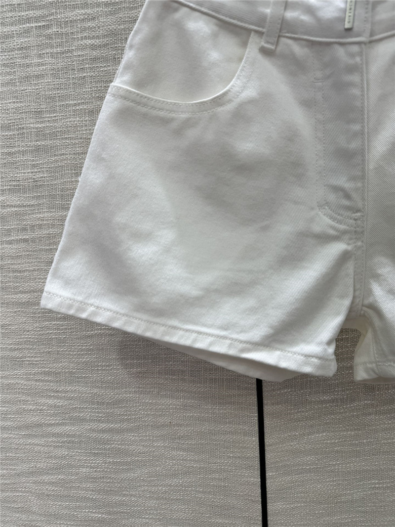 Givenchy white denim shorts replica designer clothes