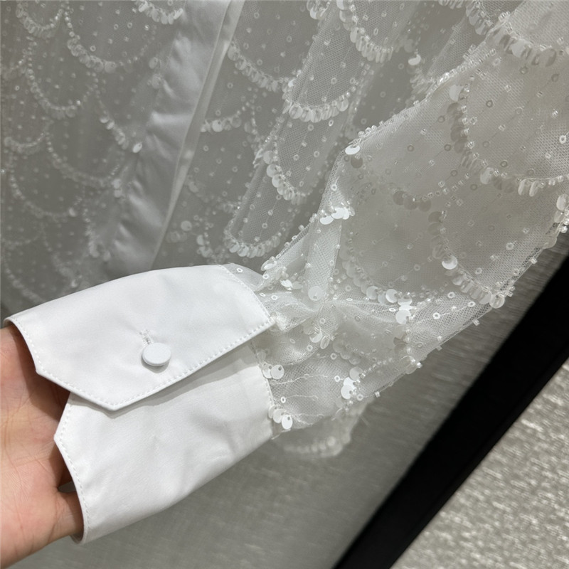 Va1e*ntin0 patchwork white shirt replica clothes