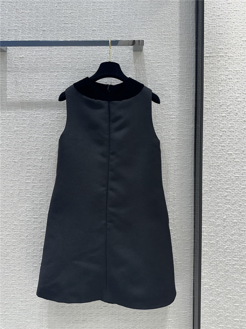 dior beaded dragonfly velvet collar vest dress replica clothes