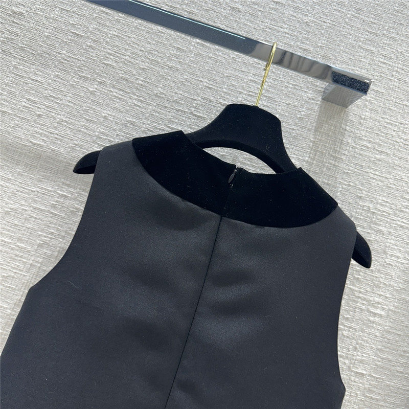 dior beaded dragonfly velvet collar vest dress replica clothes