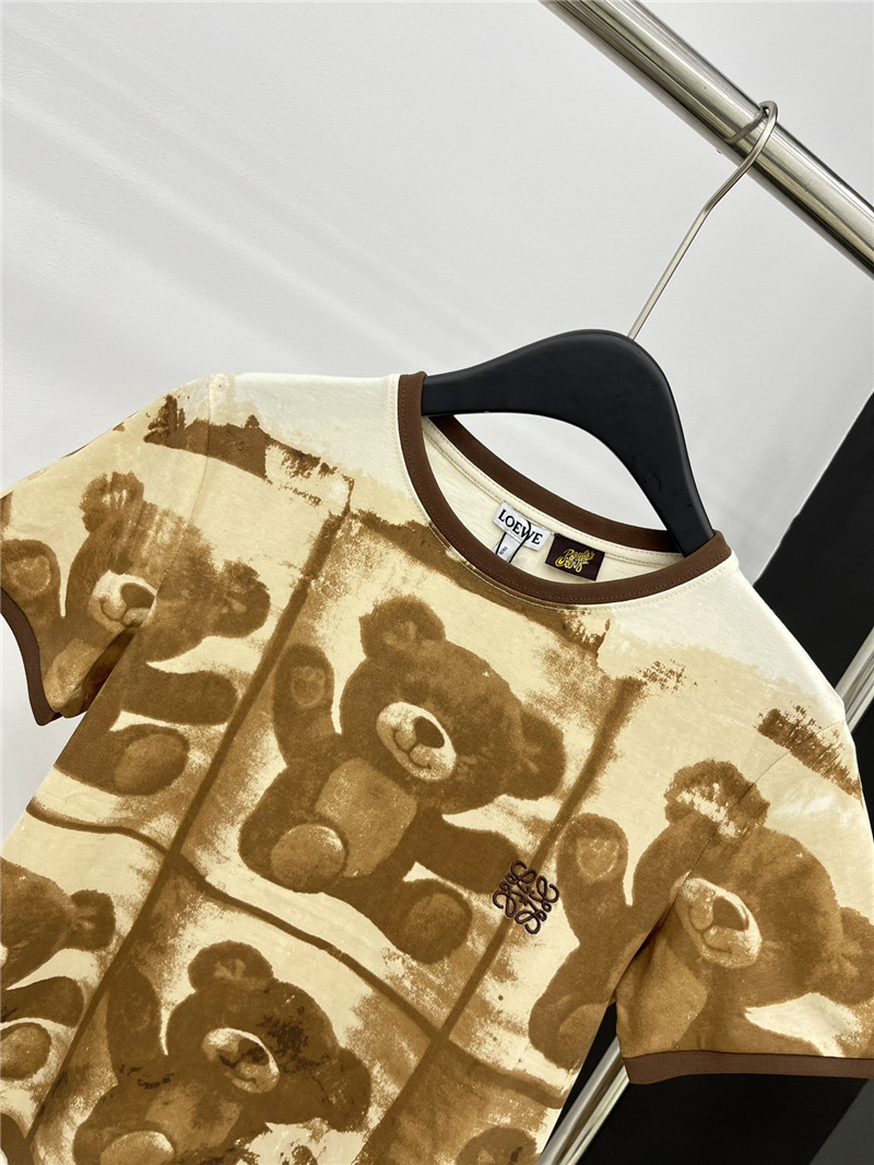 L0ew* double-sided graffiti bear t-shirt replica clothes