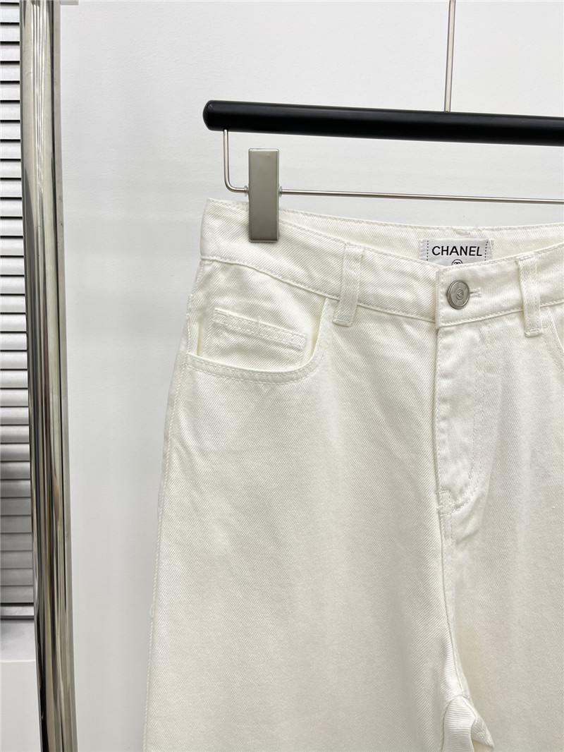 Ch**el hollow camellia jeans replica clothing sites