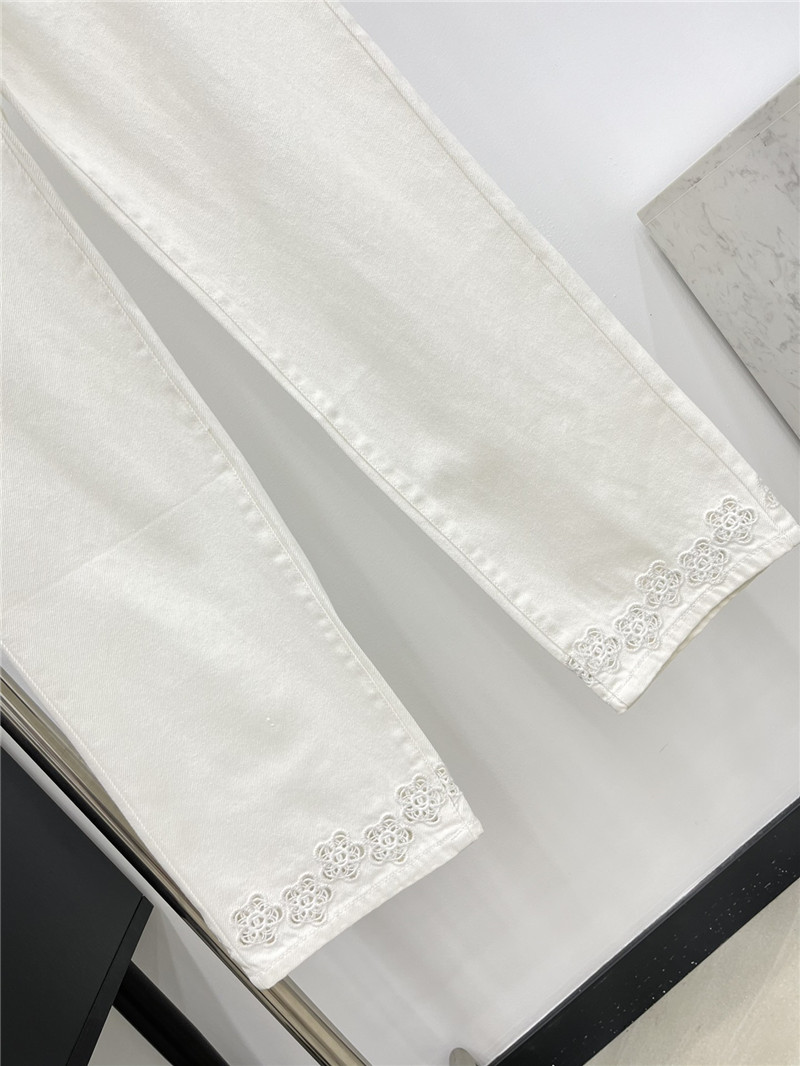 Ch**el hollow camellia jeans replica clothing sites