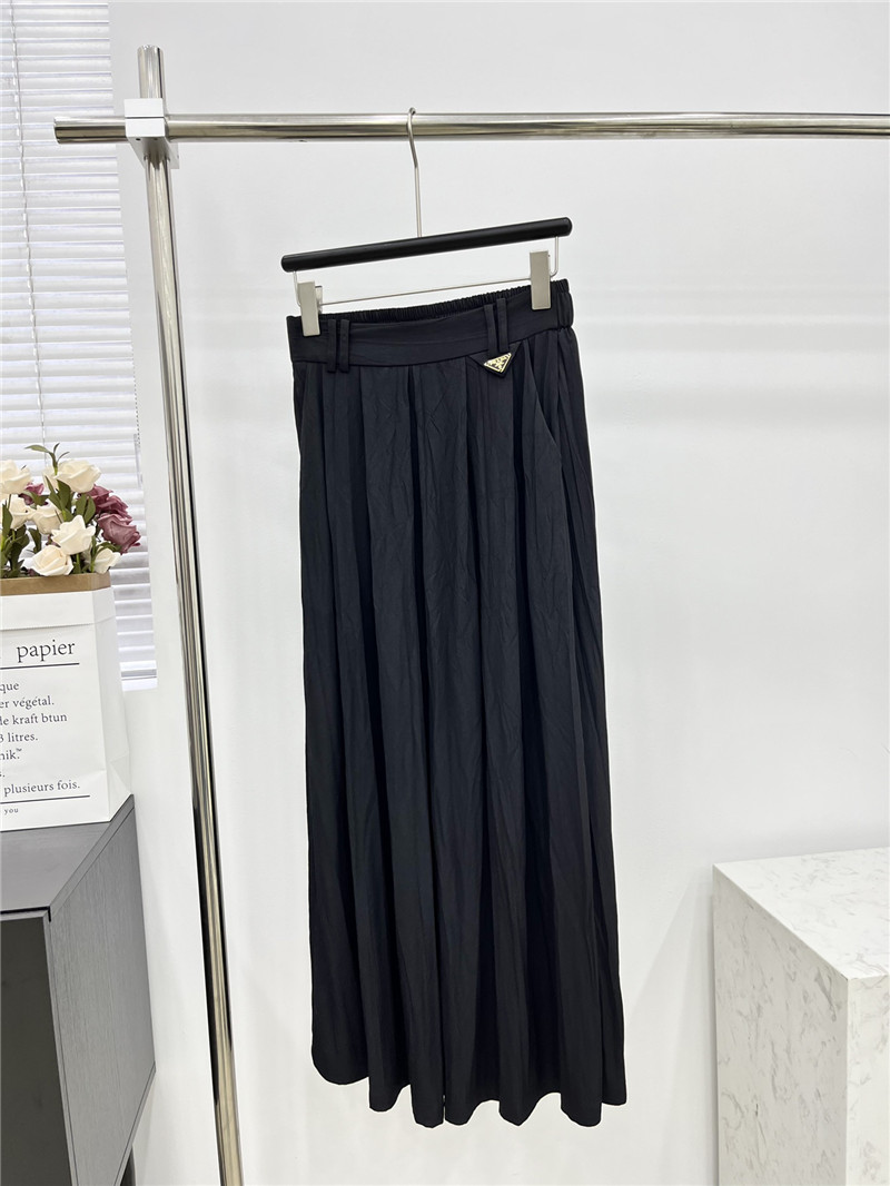 prada inverted triangle pleated long skirt replica clothes