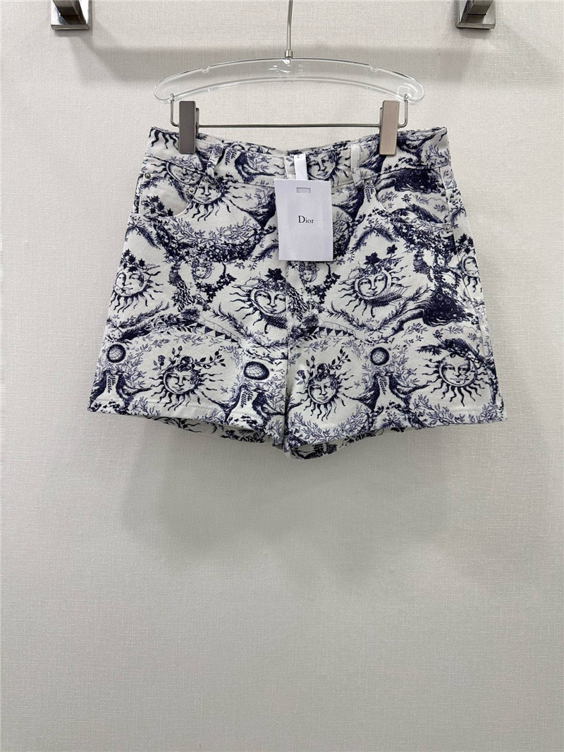 dior printed casual shorts replica designer clothing websites