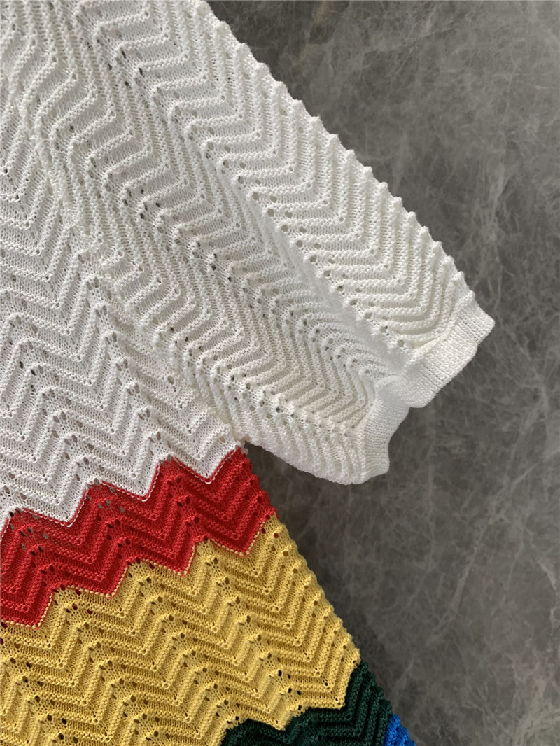 Ch**el dopamine striped knitted t-shirt