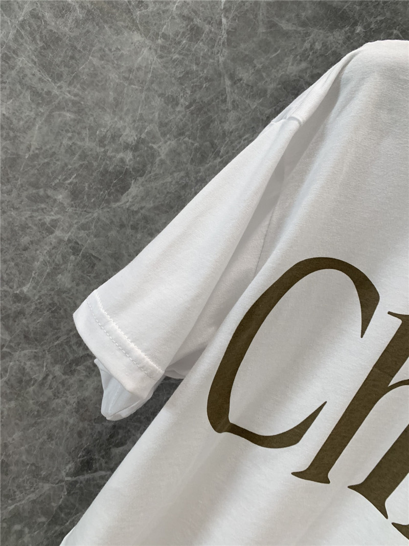 Chloé letter print round neck short sleeve T-shirt replicas clothes