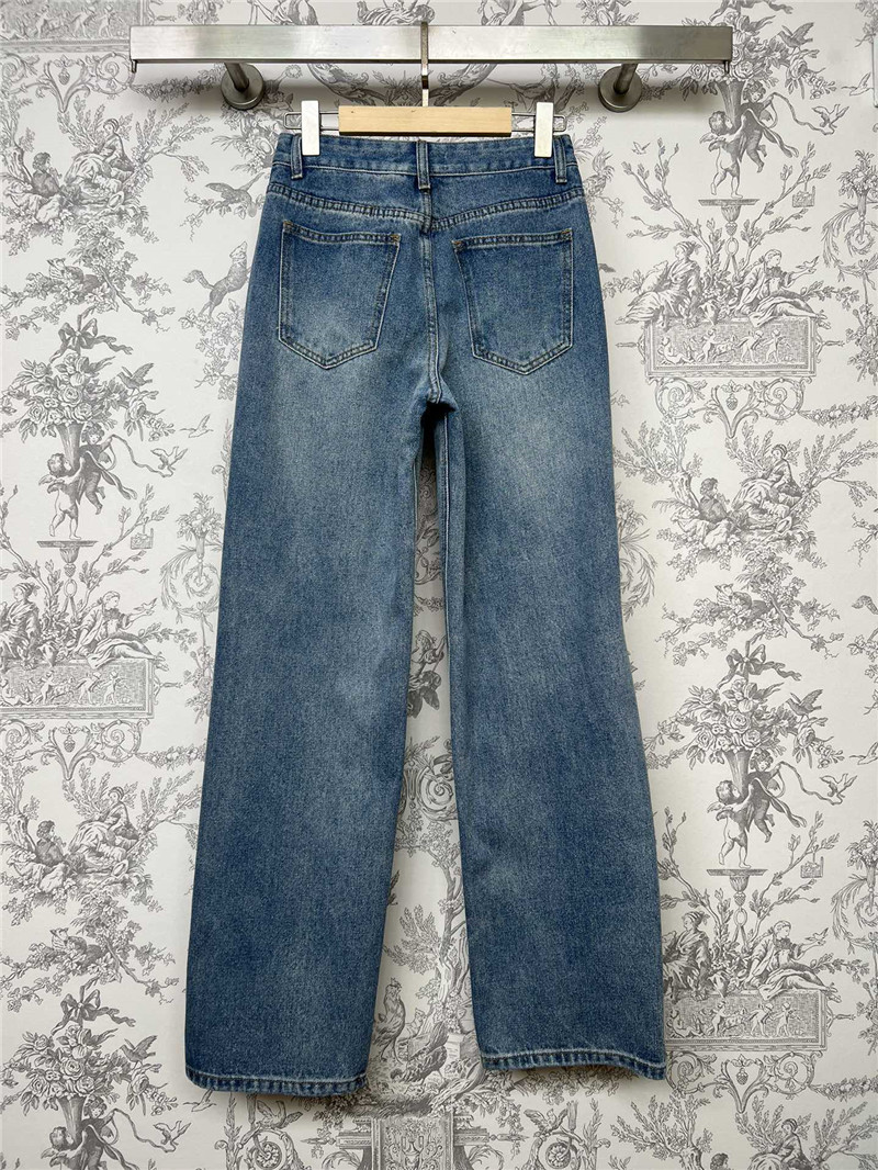 M1um1u high waist denim straight pants replica clothing sites