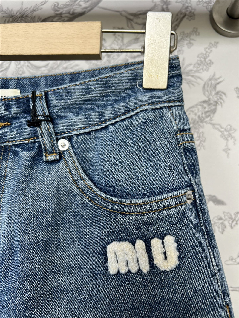 miumiu new denim shorts cheap replica designer clothes