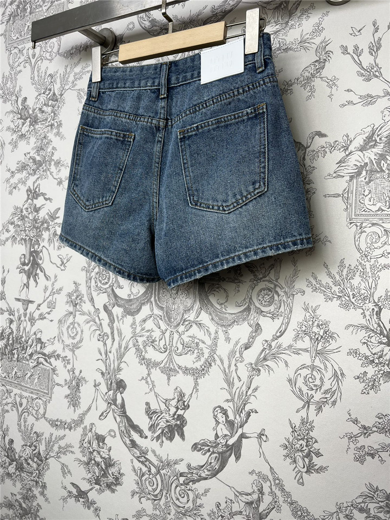 miumiu new denim shorts cheap replica designer clothes