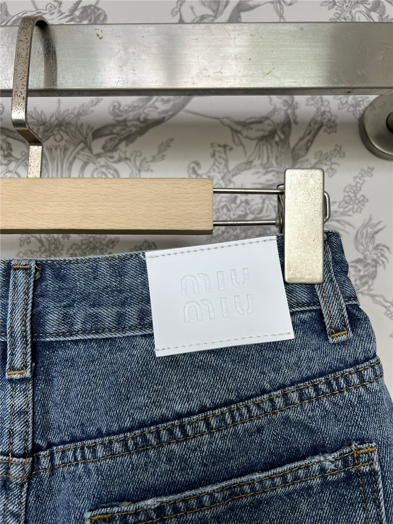 miumiu new denim shorts cheap replica designer clothes