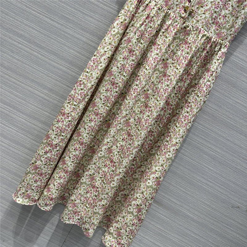 Ce1i*e retro french elegant silk dress replica designer clothes