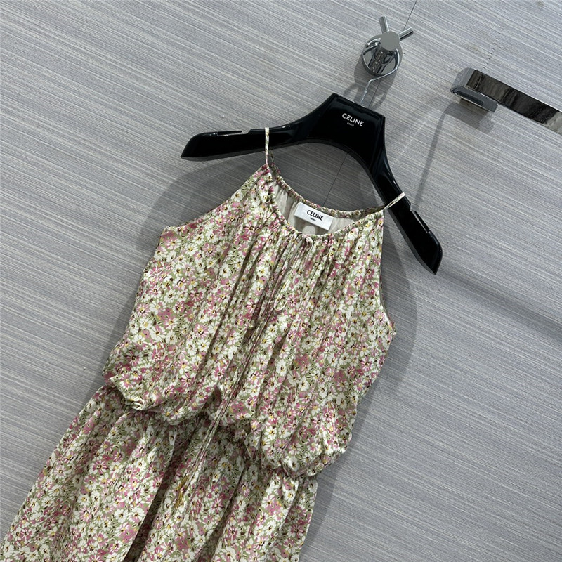 Ce1i*e retro french elegant silk dress replica designer clothes