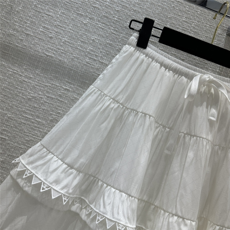 Ch**el embroidered patchwork puff skirt replica designer clothes
