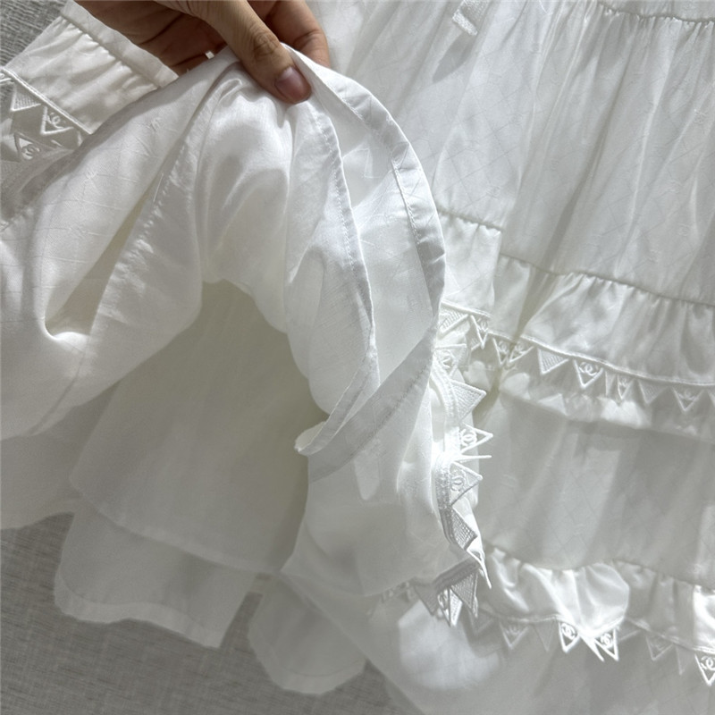 Ch**el embroidered patchwork puff skirt replica designer clothes