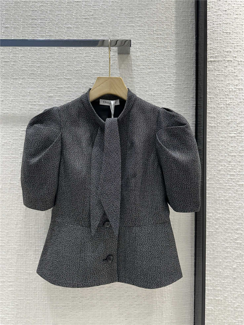 dior lace-up waisted short-sleeved jacket replica clothes