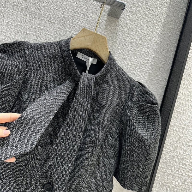 dior lace-up waisted short-sleeved jacket replica clothes