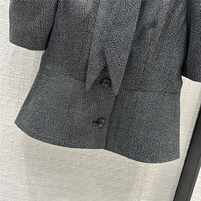 dior lace-up waisted short-sleeved jacket replica clothes