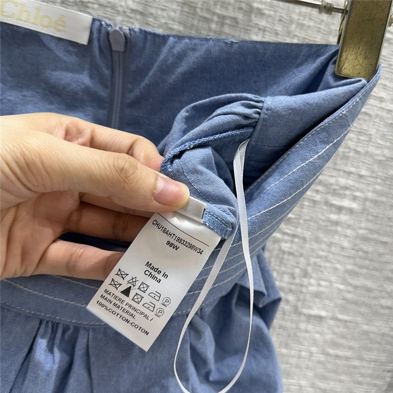 Chloé small fresh blue skirt replica d&g clothing