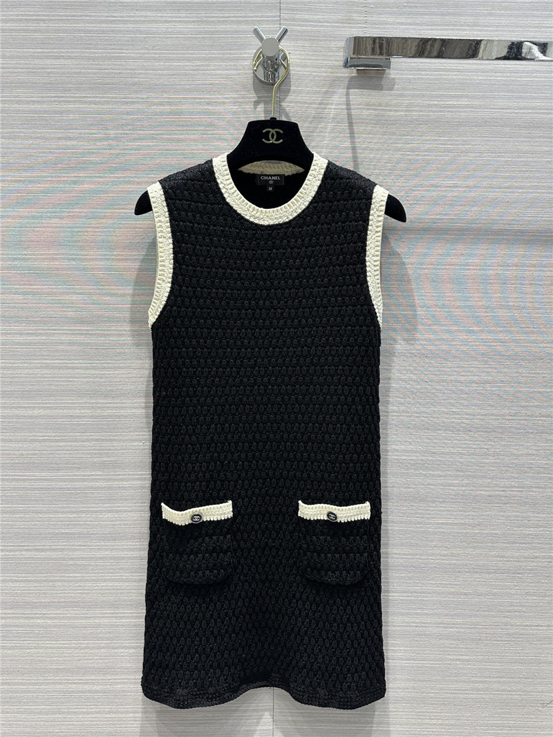 Chanel woven vest dress replica designer clothing websites