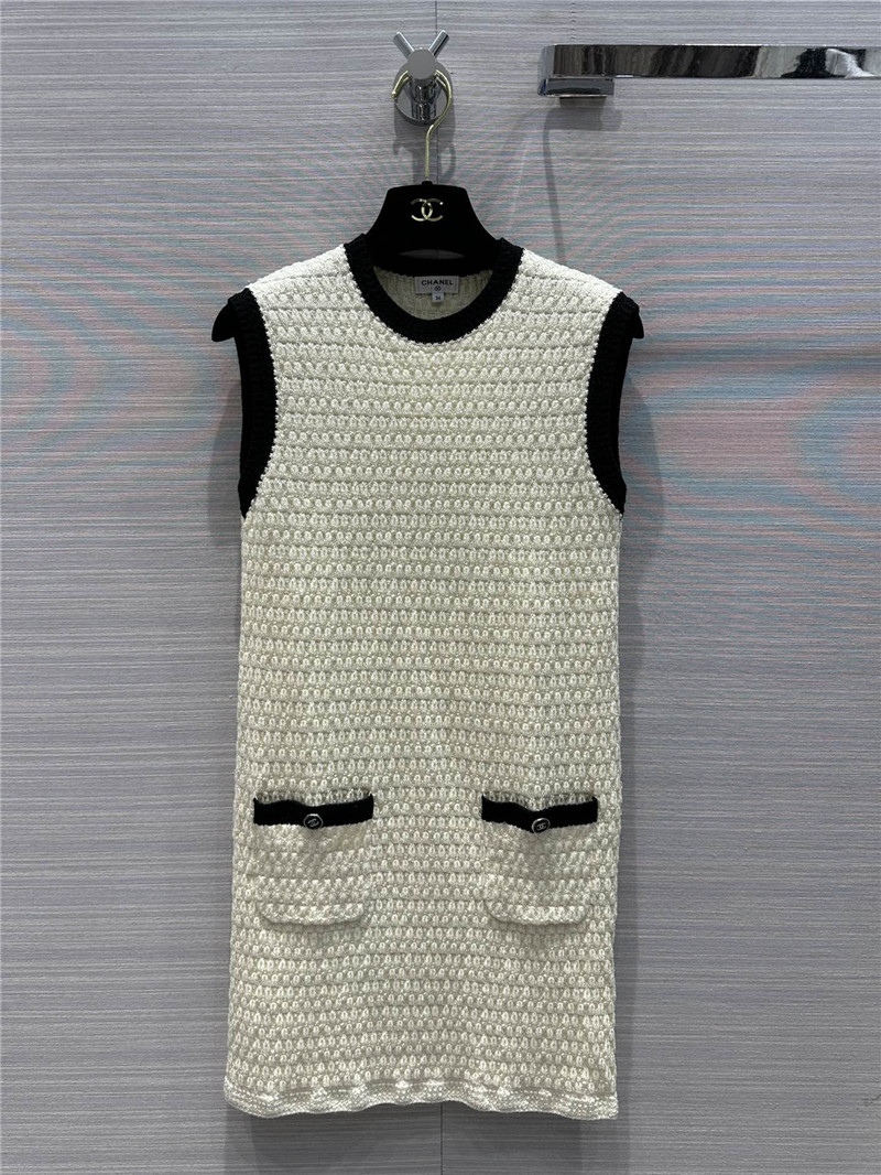 Chanel woven vest dress replica designer clothing websites