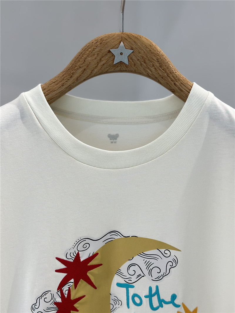 Vanitoo moon embroidery printed T-shirt replica clothes