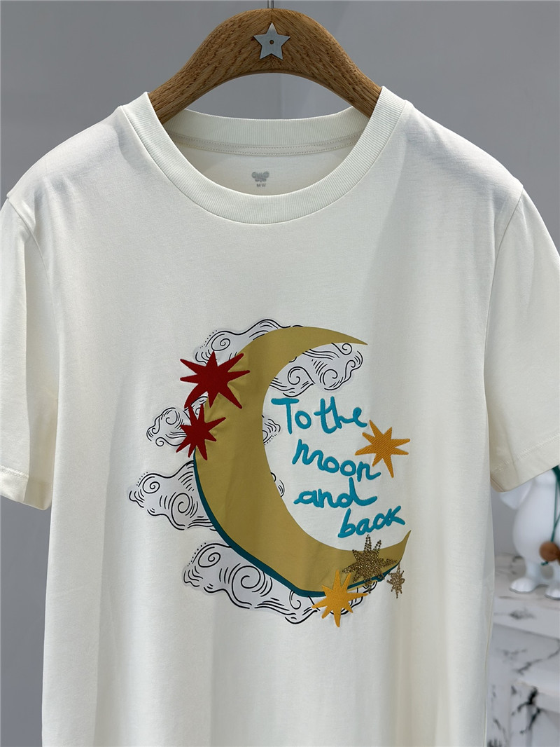 Vanitoo moon embroidery printed T-shirt replica clothes