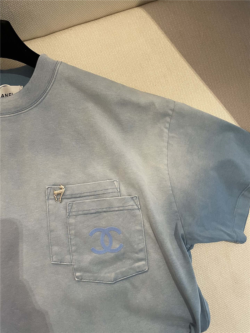 Ch**el new style fried color short sleeve replicas clothes