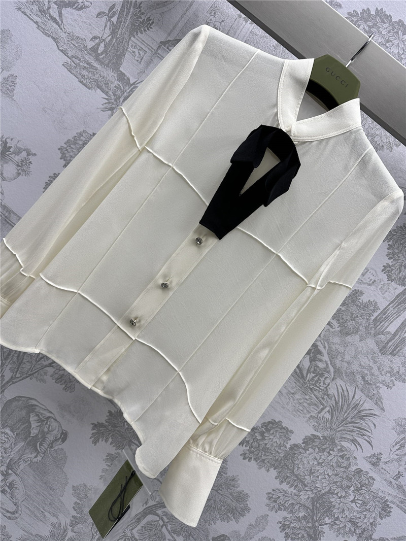 Gvc*1 bow patchwork shirt replica d&g clothing