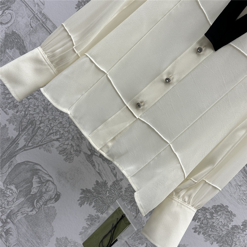 Gvc*1 bow patchwork shirt replica d&g clothing